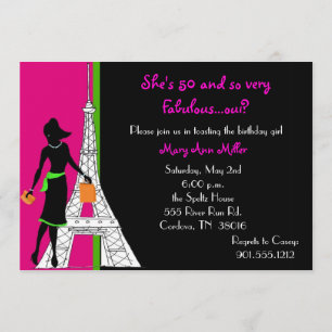 50 and Fabulous Birthday Invitations