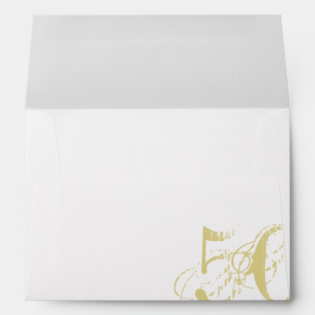 50 and Fabulous Birthday Invite Envelope Ornate (Back (Bottom))