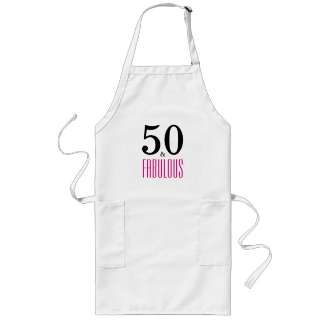 50 and Fabulous Birthday Party Apron (Front)