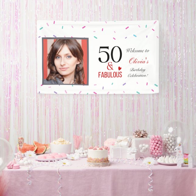 50 and Fabulous Birthday Party Banner (Party)