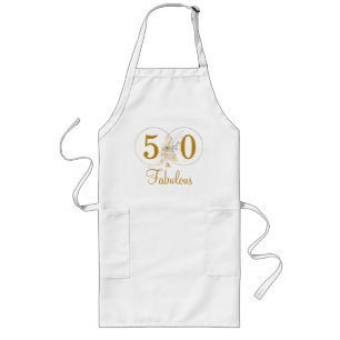 50 and Fabulous Birthday Party Long Apron