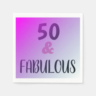 50 And Fabulous Birthday Party Napkin