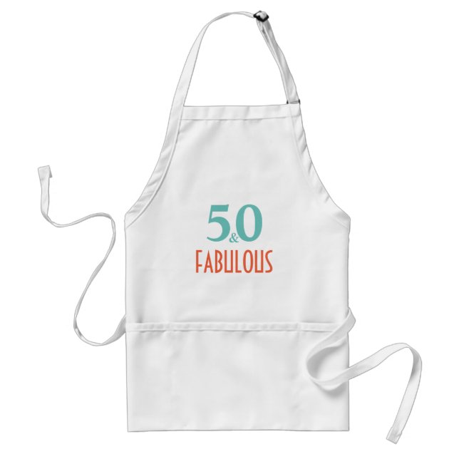 50 and fabulous birthday party standard apron (Front)
