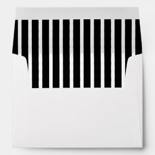 50 and Fabulous Birthday Party Striped Envelope