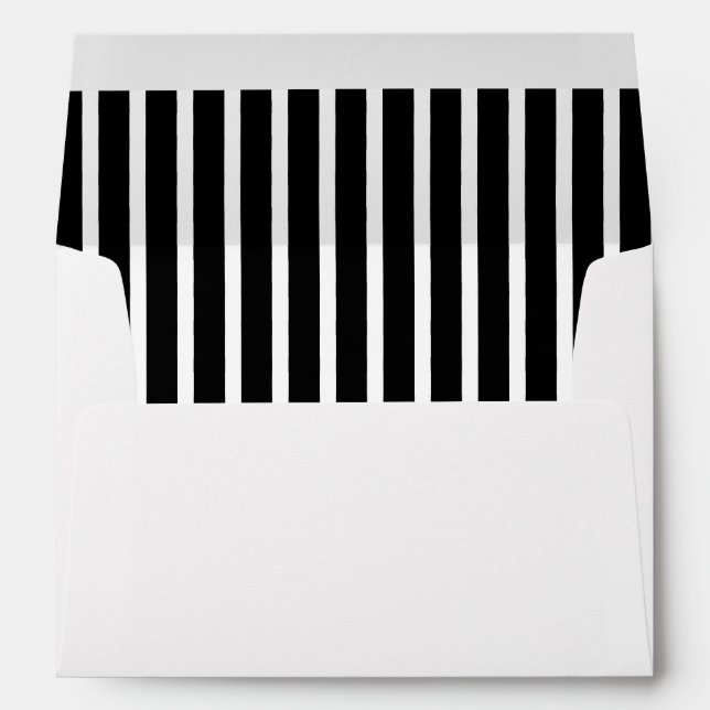 50 and Fabulous Birthday Party Striped Envelope (Back (Bottom))