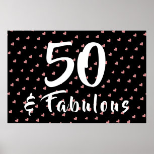 50 and Fabulous Birthday Poster