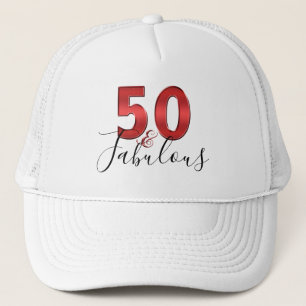 50 and Fabulous   Casino Vegas Birthday Trucker Hat