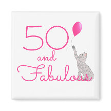 50 And Fabulous Cat Lovers Birthday