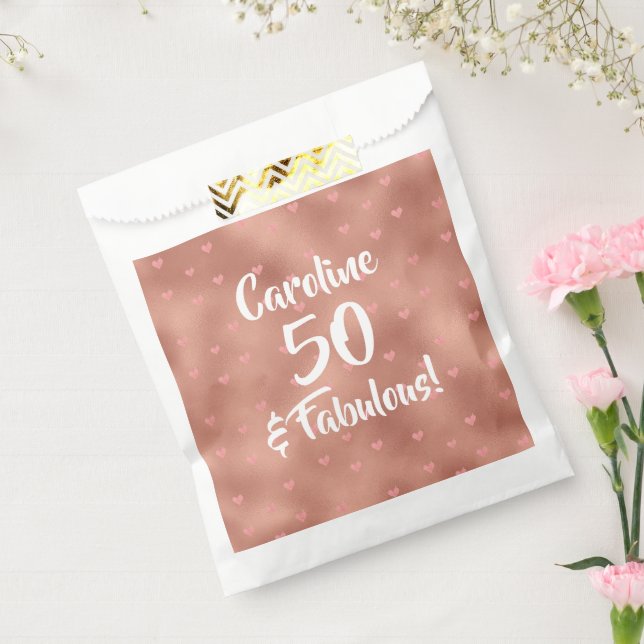 50 and Fabulous Custom Birthday Favour Bags (Sealed)