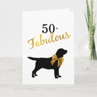50 and Fabulous - Cute Dog - 50th Birthday