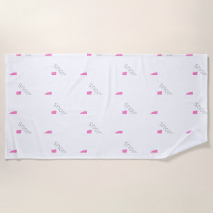 50 and fabulous cute pink beach towel