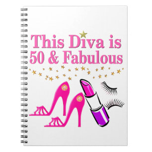 50 AND FABULOUS DIVA NOTEBOOK