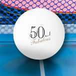 50 and Fabulous Elegant Script 50th Birthday Ping Pong Ball<br><div class="desc">50 and Fabulous Elegant Script 50th Birthday Ping Pong Ball. The design has a fun quote 50 and Fabulous in a trendy black and golden script. You can change the age number.</div>
