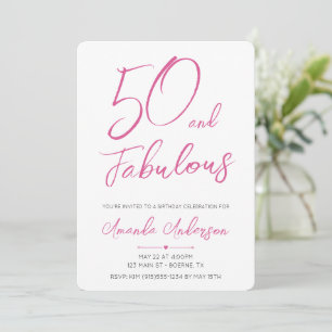 50 and Fabulous Fiftieth Birthday Invitation