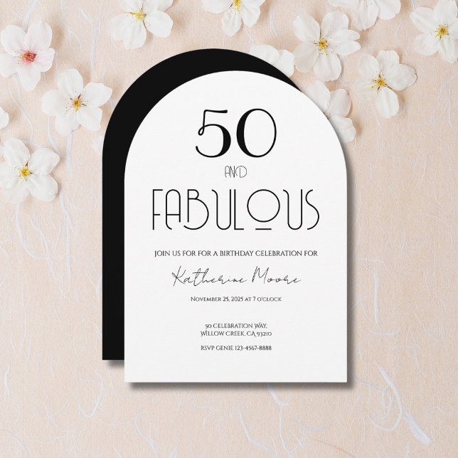 50 and Fabulous Fifty Birthday Invitation (Creator Uploaded)