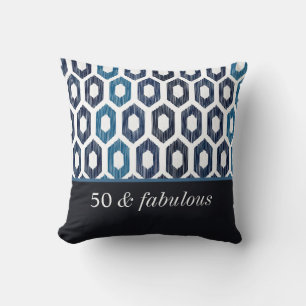 50 and Fabulous Geometric Abstract Pattern Cushion
