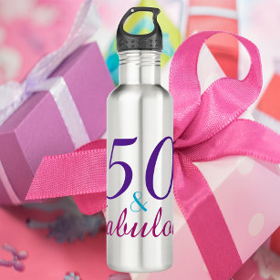 50 and Fabulous Girly Birthday 710 Ml Water Bottle