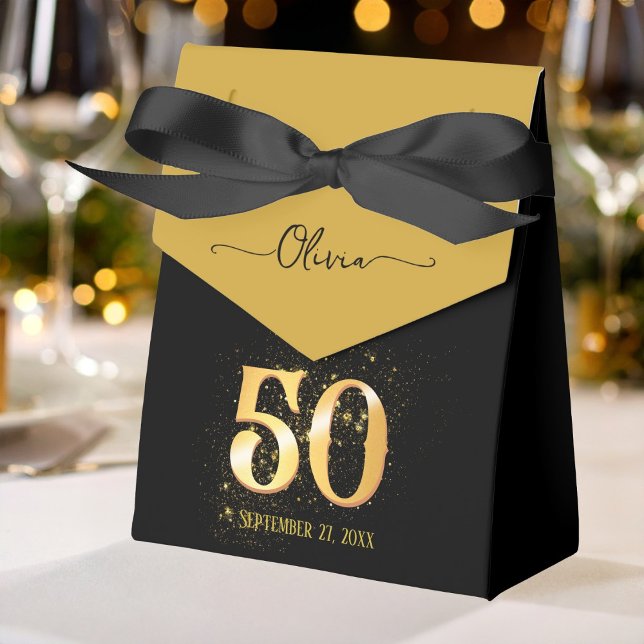 50 and Fabulous gold & black Favour Box (Creator Uploaded)