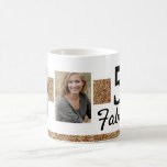 50 and Fabulous Gold Glitter 2 Photo 50th Birthday Coffee Mug<br><div class="desc">50 and Fabulous Gold Glitter 2 Photos 50th Birthday Mug. Add your photos - you can use an old and new photo.</div>
