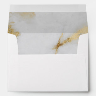 50 and Fabulous Gold Grey Marble with Black Text Envelope