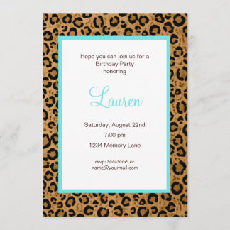 50 And Fabulous Leopard Birthday Invitation