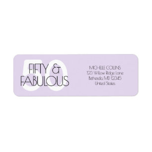 50 and fabulous Modern Purple Fifty Birthday Party