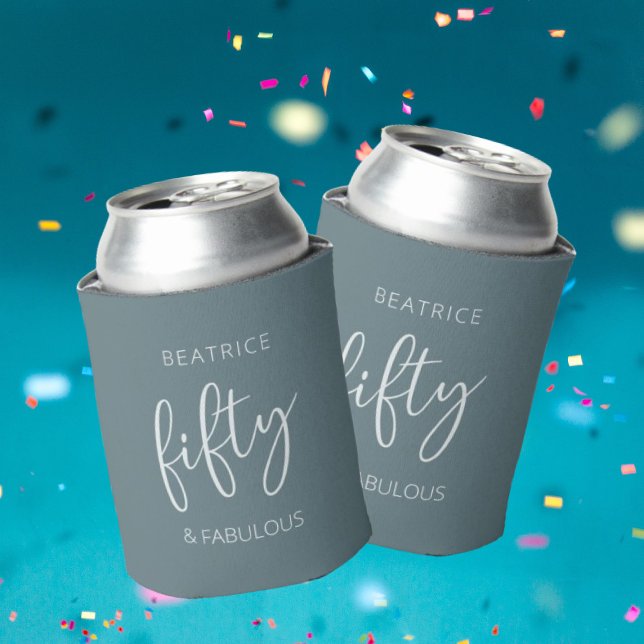 50 and Fabulous Modern Script Cooler (Creator Uploaded)