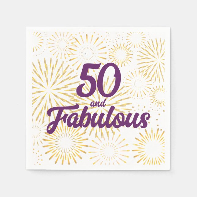 50 and Fabulous   Napkin (Front)