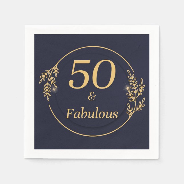 50 and Fabulous  Napkin (Front)