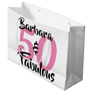 50 and Fabulous Personalised Birthday Party Large Gift Bag