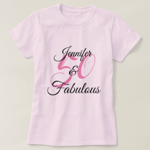 50 and Fabulous Personalised Birthday Party T-Shirt