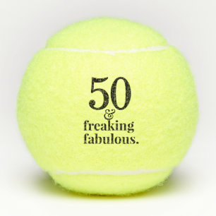 50 and Fabulous Personalised Birthday Tennis Balls