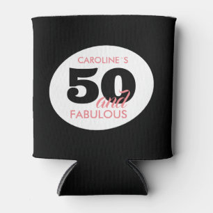 50 and Fabulous Personalised Fiftieth Birthday Can Cooler