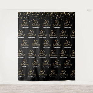 50 and fabulous Photobooth Custom 50th birthday Tapestry