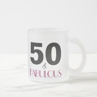 50 and Fabulous Pink 50th Birthday Gift Mug