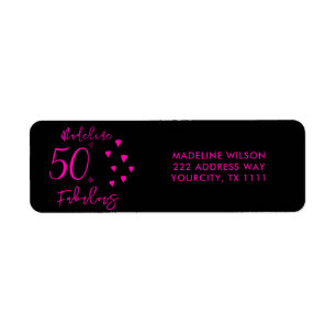 50 and Fabulous Pink Black