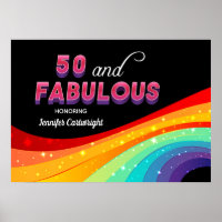 50 and Fabulous Rainbow 50th Birthday Party