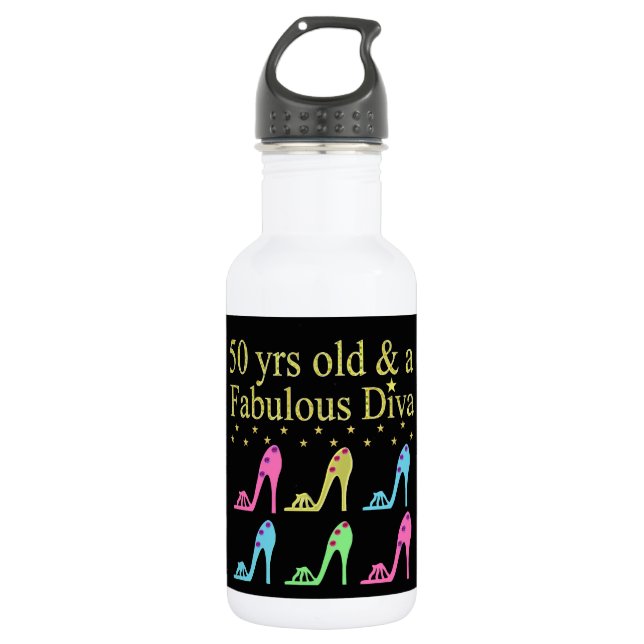 50 AND FABULOUS SHOE LOVER DESIGN 532 ML WATER BOTTLE (Front)