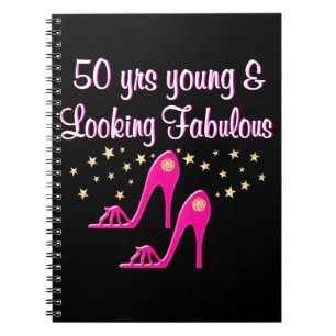 50 AND FABULOUS SHOE QUEEN NOTEBOOK