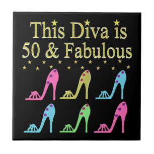 50 AND FABULOUS SHOE QUEEN TILE