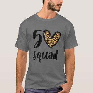 50 And Fabulous Squad 50Th Birthday Leopard Print T-Shirt