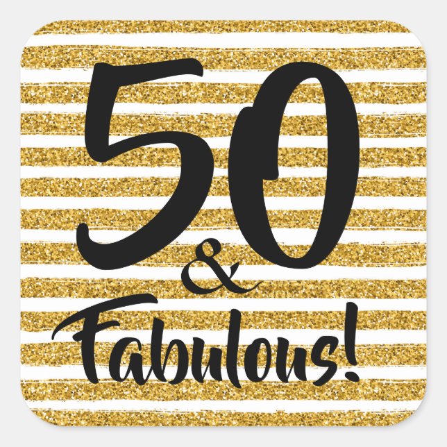 50 and Fabulous Sticker (Front)