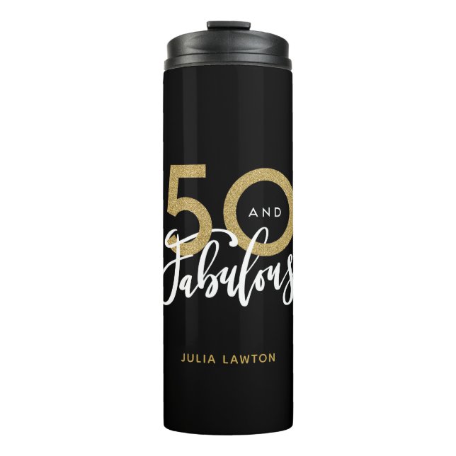 50 and fabulous stylish party  thermal tumbler (Front)