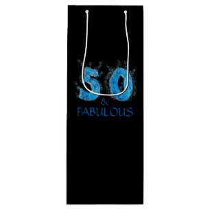 50 and Fabulous Swimmer Swimming 50th Birthday Wine Gift Bag