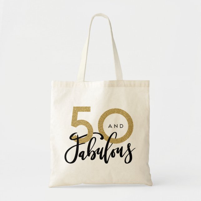 50 and fabulous tote bag (Front)