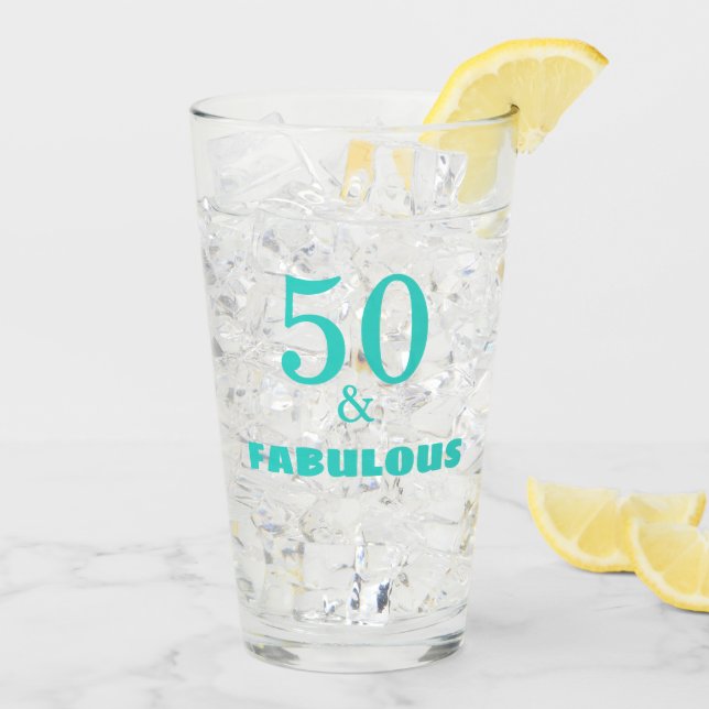 50 And Fabulous Turquoise Stylish Modern Cute Glass (Back Ice)