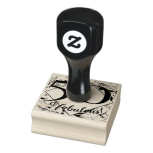 "50 and fabulous!" wicked cool rubber stamp