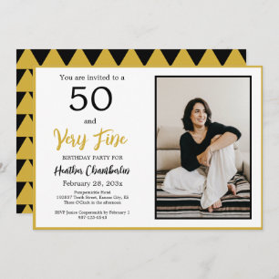 50 and Very Fine 50th Birthday Party Invitation