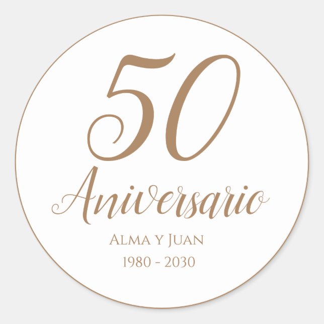 50 Aniversario Spanish Fiftieth Anniversary Seal (Front)
