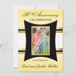 50 Anniversary Party Photo Invitations